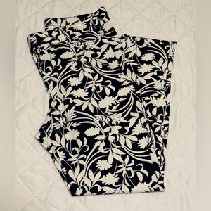 Old Navy - Navy Blue and White Floral Pixie Pants